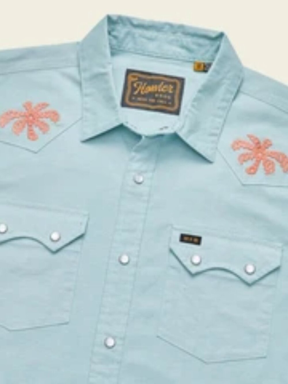 Howler Bros Crosscut Deluxe SS - Fronds : Nile Blue (M)